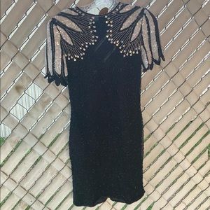 Laurence Kazar beaded dress small